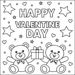 Valentine's Day coloring page