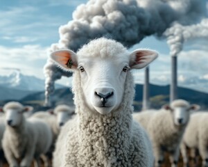 Fototapeta premium Exploring climate-resilient livestock in eco-conscious settings, showcasing innovative agriculture solutions for adapting farming to global warming Learn how sustainable practices in agriculture can