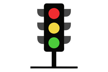 traffic light on white background