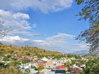 Bima, West Nusa Tenggara (December 25, 2024) : View of Bima city from a height