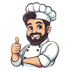 Chef Mascot Thumbs Up: Culinary Excellence
