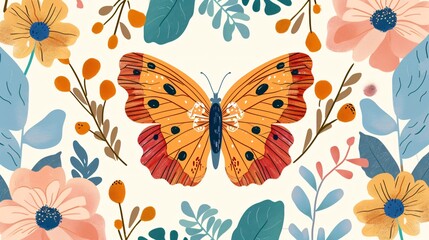 Faith Slogan with Hand-Drawn Butterfly - Inspiring and Elegant Image for Captivating Designs