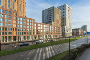 Modern high-rise apartments in the centre of the Dutch city of Nieuwegein. © PixelBiss