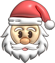 santa claus 3d with a smile