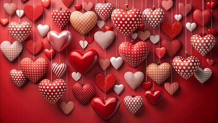 Fototapeta premium hearts with valentine's day