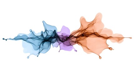 Fototapeta premium Colorful Flowing Liquid Design with Swirls and Soft Blends in Background