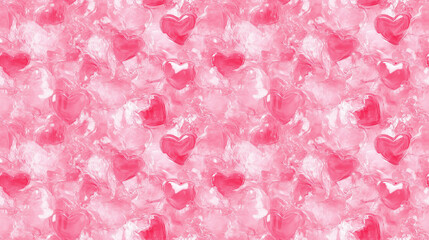 Fototapeta premium gummy pink hearts, repeatable seamless background tile 