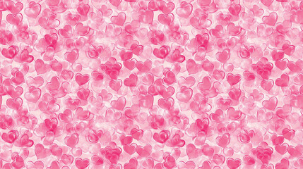 gummy pink hearts, repeatable seamless background tile
