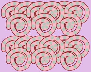 spiral shaped seamless pattern, pattern, seamless, vector, pink, wallpaper, design, pink background, ornament, illustration, art, texture, decoration, flower, floral, rose, swirl, decor, vintage, 