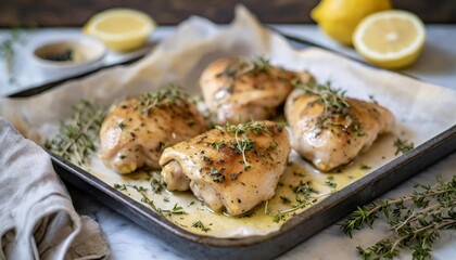 Sheet-Pan Lemon Butter Chicken Thighs with Savory Herb Notes