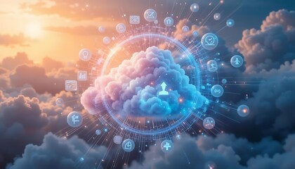 Cloud Computing Network Digital Data Services Infrastructure