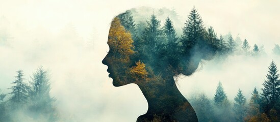 Woman and Nature: A Double Exposure of Serenity
