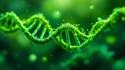 Biotechnology molecular structure background with elements such as DNA strands and graphs