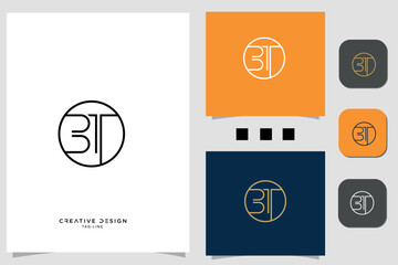 BT, TB, B, T, Abstract Letters Logo Monogram