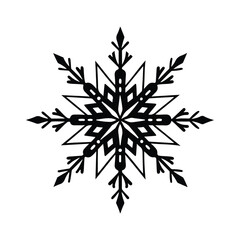 Vector icon of snowflakes isolated on white background
