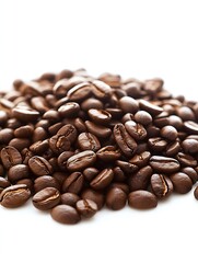 Pile of Fresh Aromatic Coffee Beans Perfect for Brewing Delicious Coffee : Generative AI