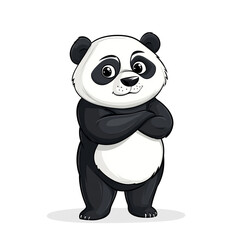 Naklejka premium Adorable Panda Bear Illustration