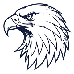 Obraz premium eagle head logo silhouette vector art illustration