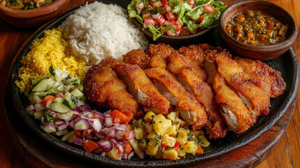 Fototapeta premium A plate of traditional Colombian Lechon