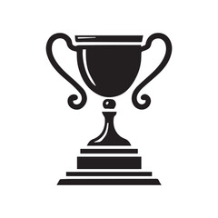 Fototapeta premium Trophy victor achievement vector design champion reward on simple, background 