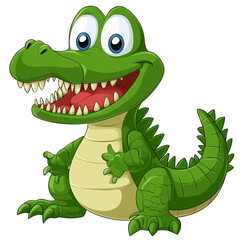 Fototapeta premium Adorable Cartoon Crocodile Illustration