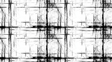 black and white scratch mark texture, on white  background	
