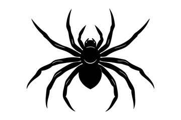Spider silhouette vector art illustration