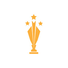 trophy logo vector design trophy logo for tournament winners and championship