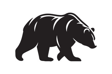 Bear vector silhouette artwork 