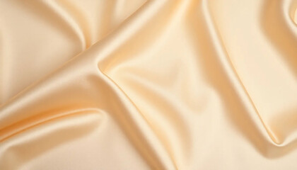 Obraz premium Luxurious Pale Gold Satin Fabric with Smooth Texture and Elegant Draping