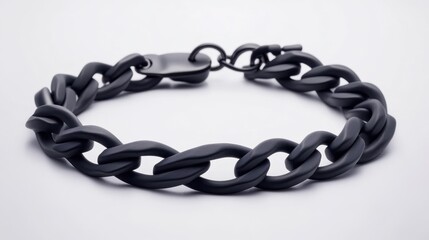 Obraz premium Modern Matte Black Chain Bracelet Design