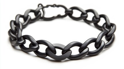 Obraz premium Modern Matte Black Chain Bracelet Design