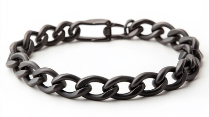 Obraz premium Modern Matte Black Chain Bracelet Design
