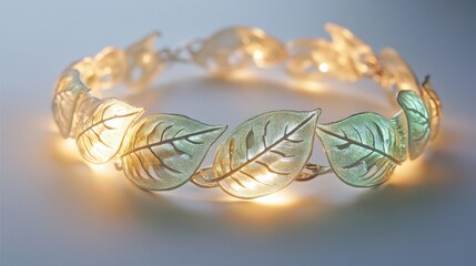 Leaf-Shaped Nature-Inspired Bracelet Design