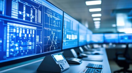 Modern Work Environment with High-Tech Systems and Equipment