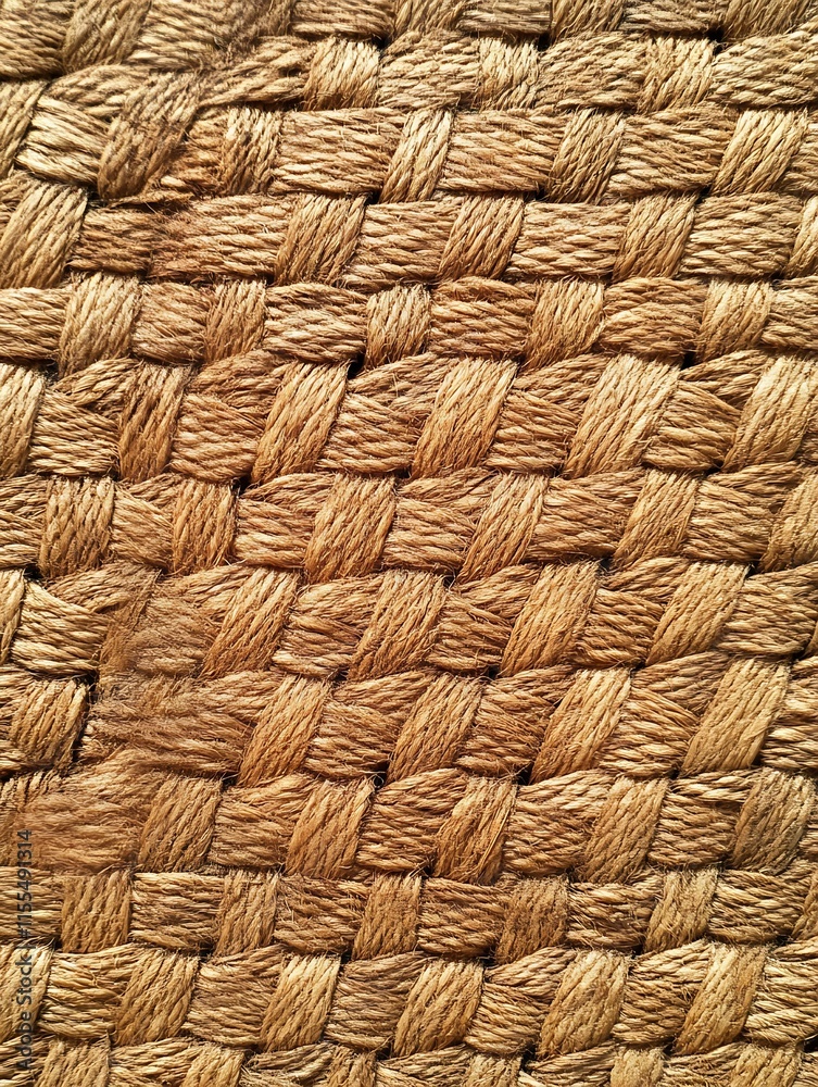 Poster closeup of patterned woven basket texture for ecofriendly and artisanal projects natural fiber : gen