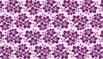 The elegant orchid pattern background looks connected.

