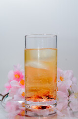 桜花シロップのハイボール