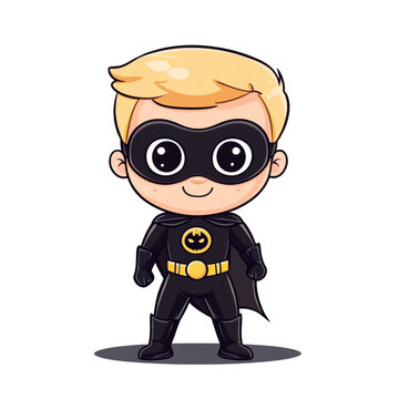 recommend clip art: Adorable Superhero Boy: A Cute Cartoon Illustration