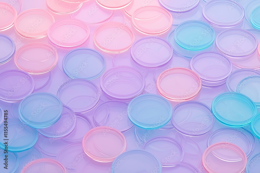 Poster Overlapping translucent circles in soft pastel tones.