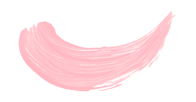 Horizontal pink brush strokes on transparent background.