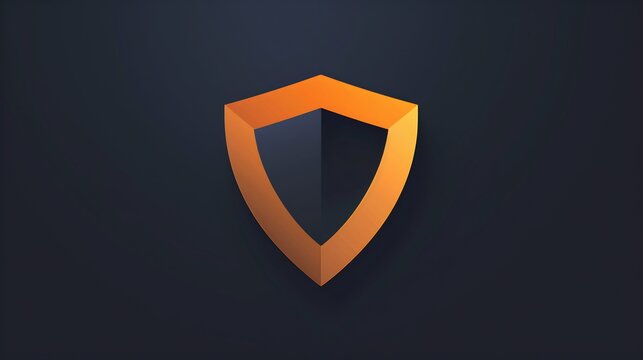 Abstract Shield:  A Modern Graphic Design of Protection and Security