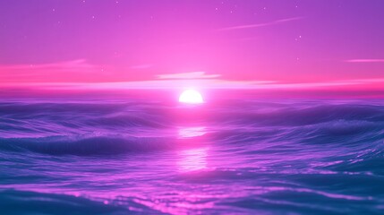 Retro 80s sci-fi gradient background with radial shifts magenta to cyan and synthwave texture