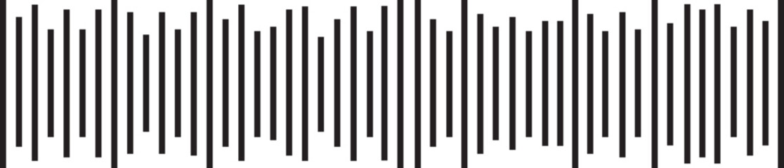 Audio waves icon. Voice message and sound representation Record music player. Mobile talk track. Podcast soundwave. Social network speech audio. Equalizer spectrum noise. Vector illustration.