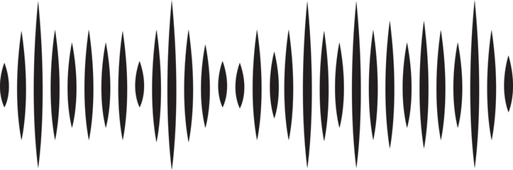 Audio waves icon. Voice message and sound representation Record music player. Mobile talk track. Podcast soundwave. Social network speech audio. Equalizer spectrum noise. Vector illustration.
