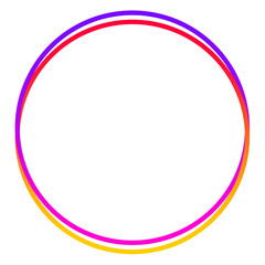 Gradient circle for instagram story frame element png file transparent background	