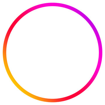 Gradient circle for instagram story frame element png file transparent background	