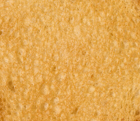 Texture of a piece of bread made of white wheat flour, toast bread
