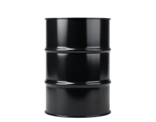 black oil barrels isolated
