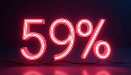 Fifty-Nine Percent Off Neon Sign